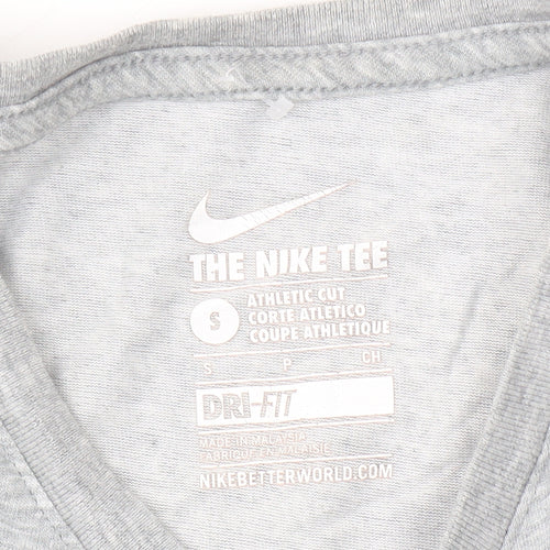 Nike Grey Men's Athletic Fit Crew Neck T-Shirt, Size S