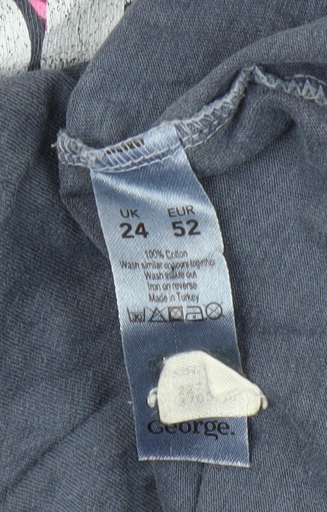 Coca Cola Women's Blue T-Shirt Size 24 Retro Graphic