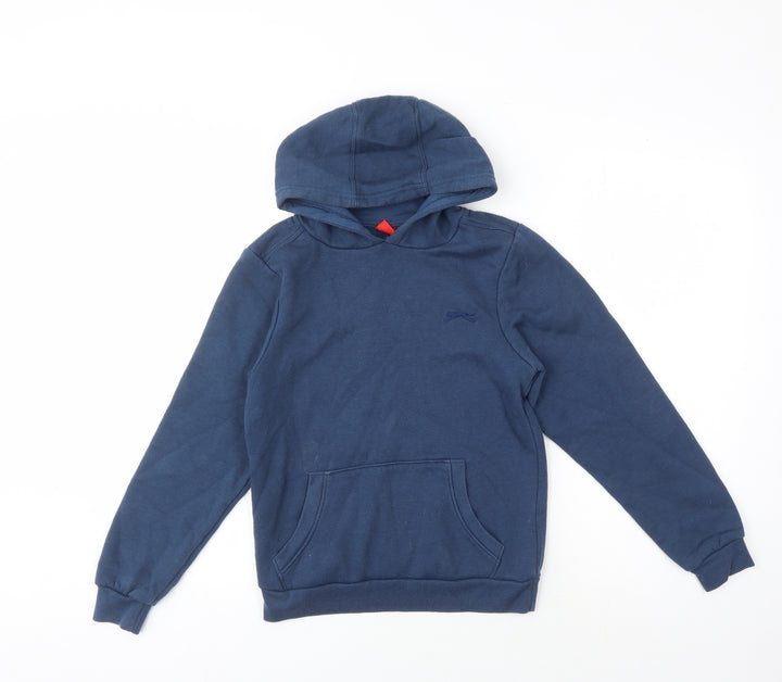 Slazenger Boys Blue Hooded Pullover Sweatshirt 11-12 Years