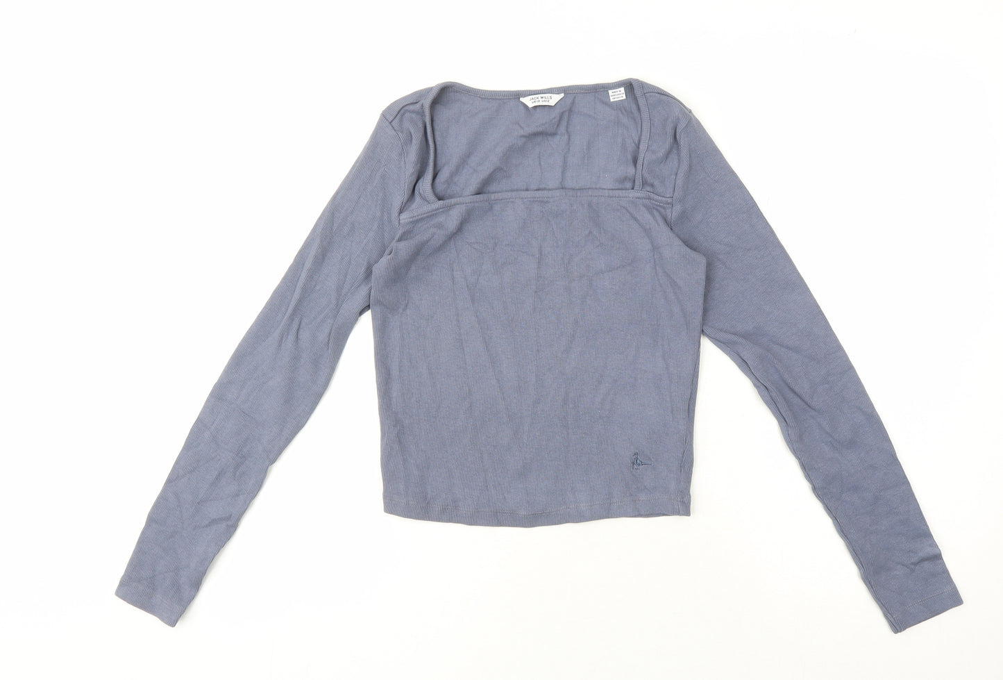 Jack Wills Women's Blue Long Sleeve Basic T-Shirt