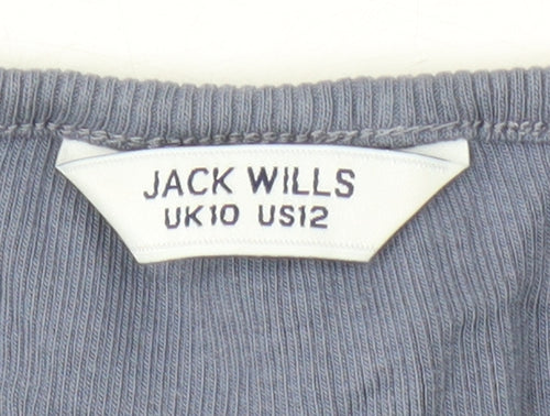 Jack Wills Women's Blue Long Sleeve Basic T-Shirt