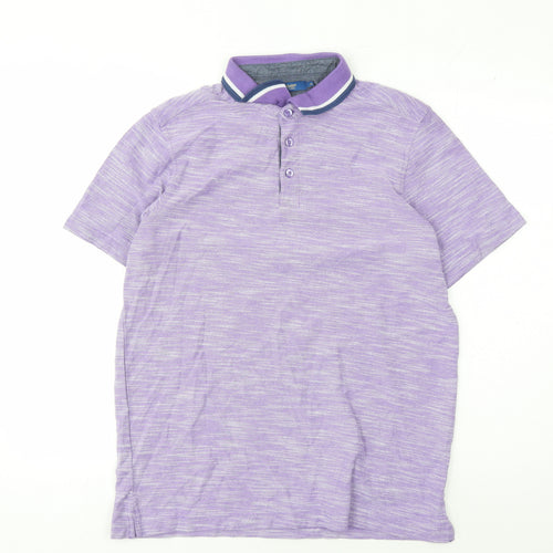 Cotton Traders Men's Purple Polo Shirt M