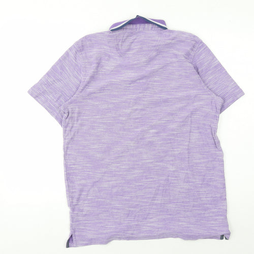 Cotton Traders Men's Purple Polo Shirt M