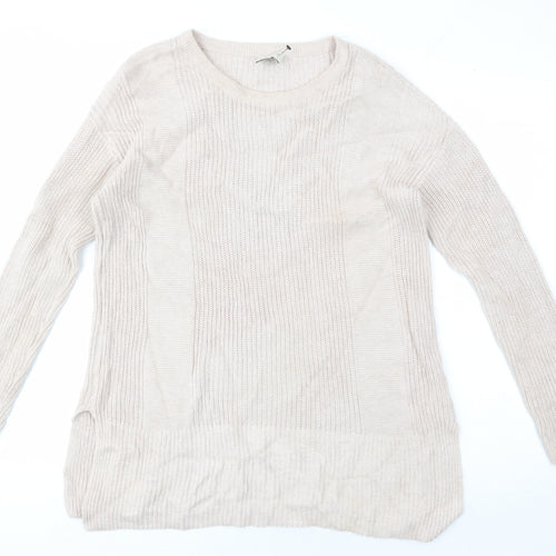 Wrap London Women's Beige Knit Pullover Jumper Size 8