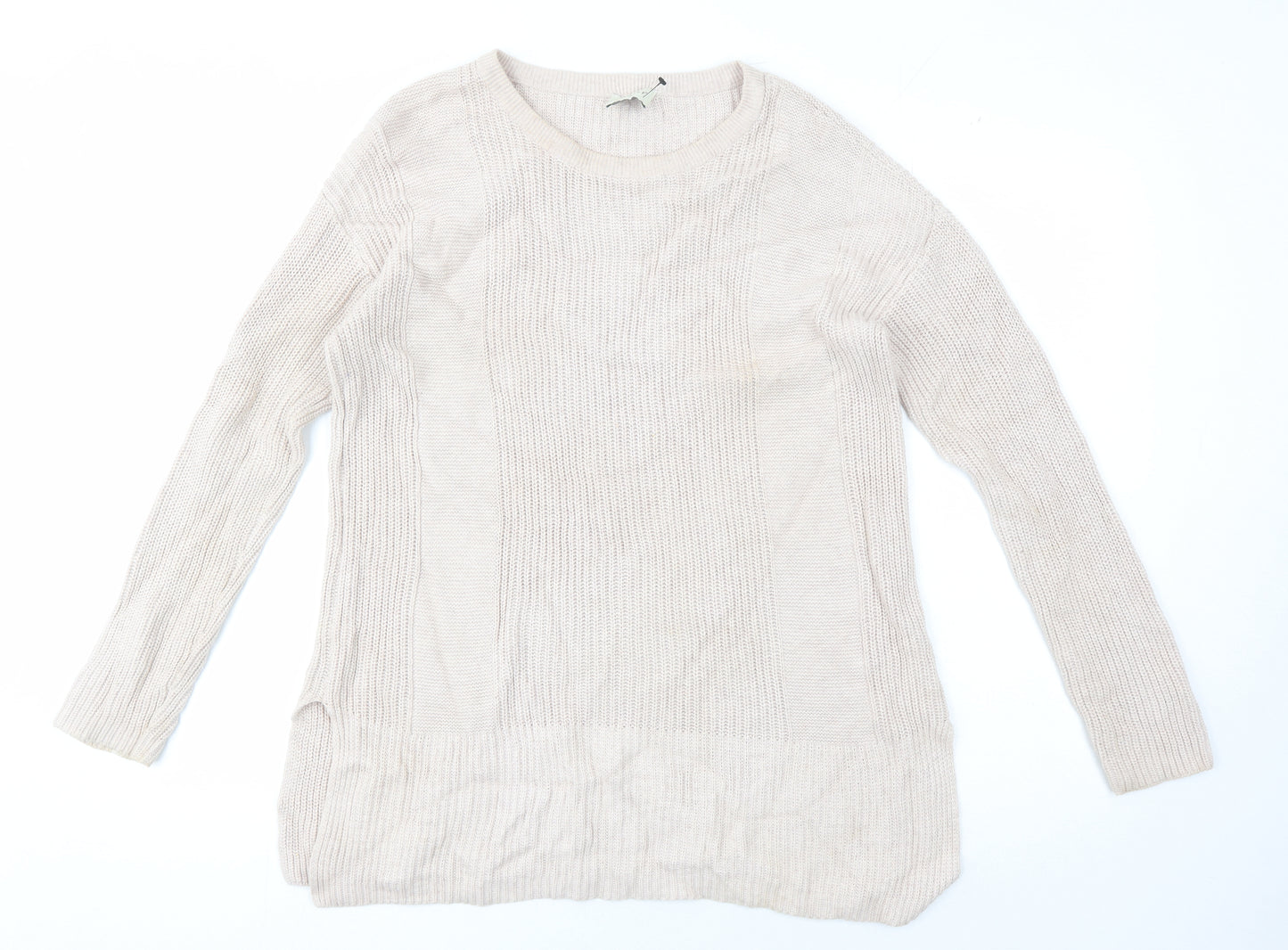 Wrap London Women's Beige Knit Pullover Jumper Size 8