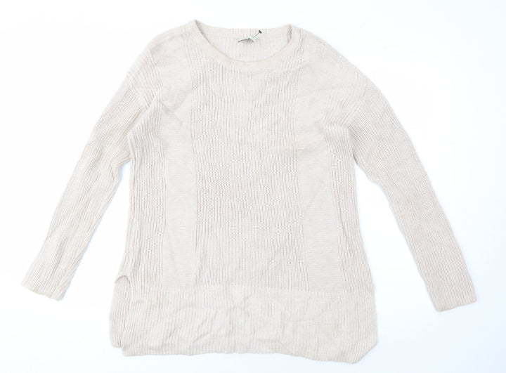 Wrap London Women's Beige Knit Pullover Jumper Size 8
