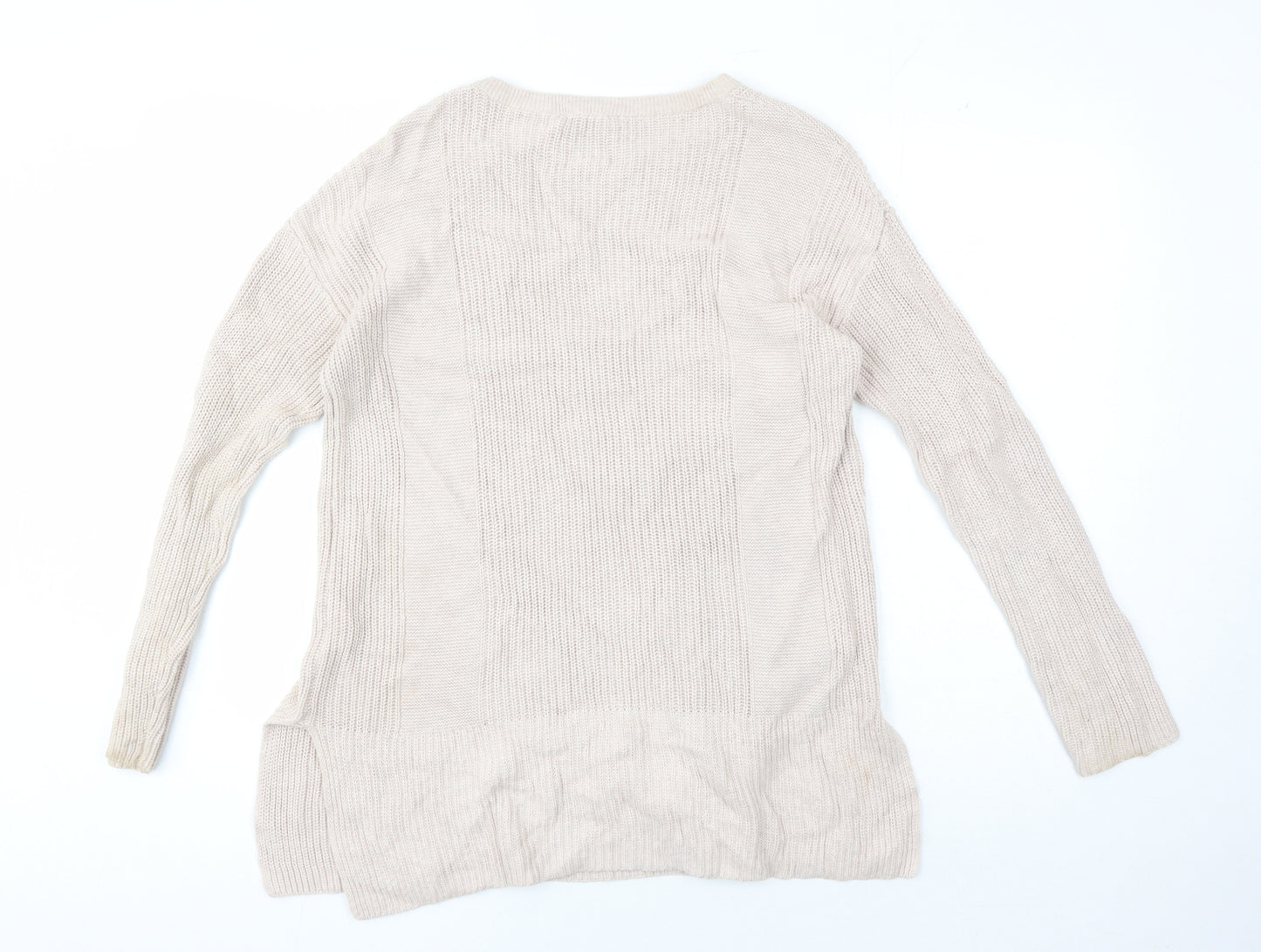Wrap London Women's Beige Knit Pullover Jumper Size 8