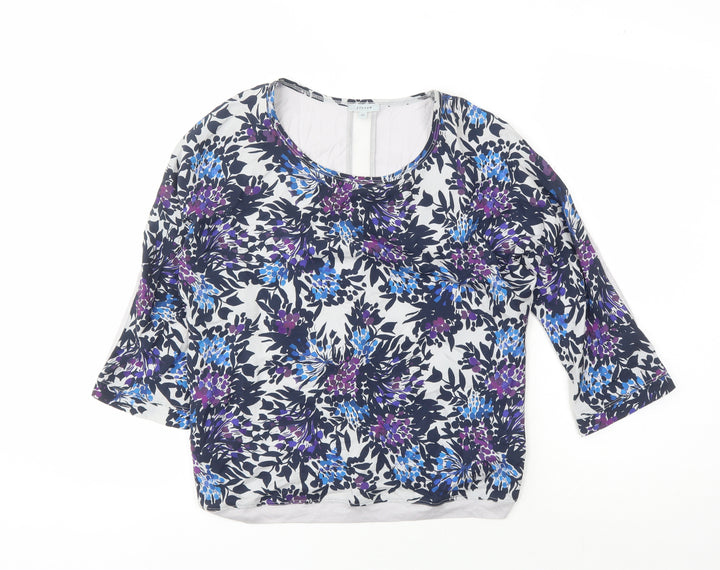 Jigsaw Women's Multicoloured XS Silk Floral Blouse