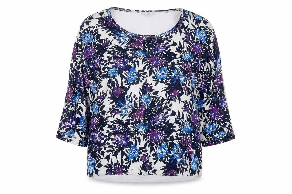 Front view of Jigsaw Women's Multicoloured XS Silk Floral Blouse