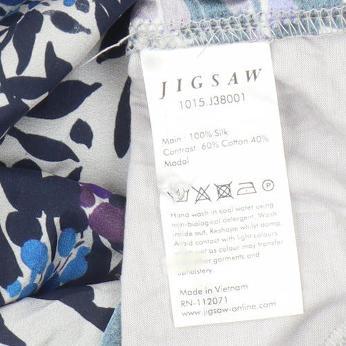 Jigsaw Women's Multicoloured XS Silk Floral Blouse