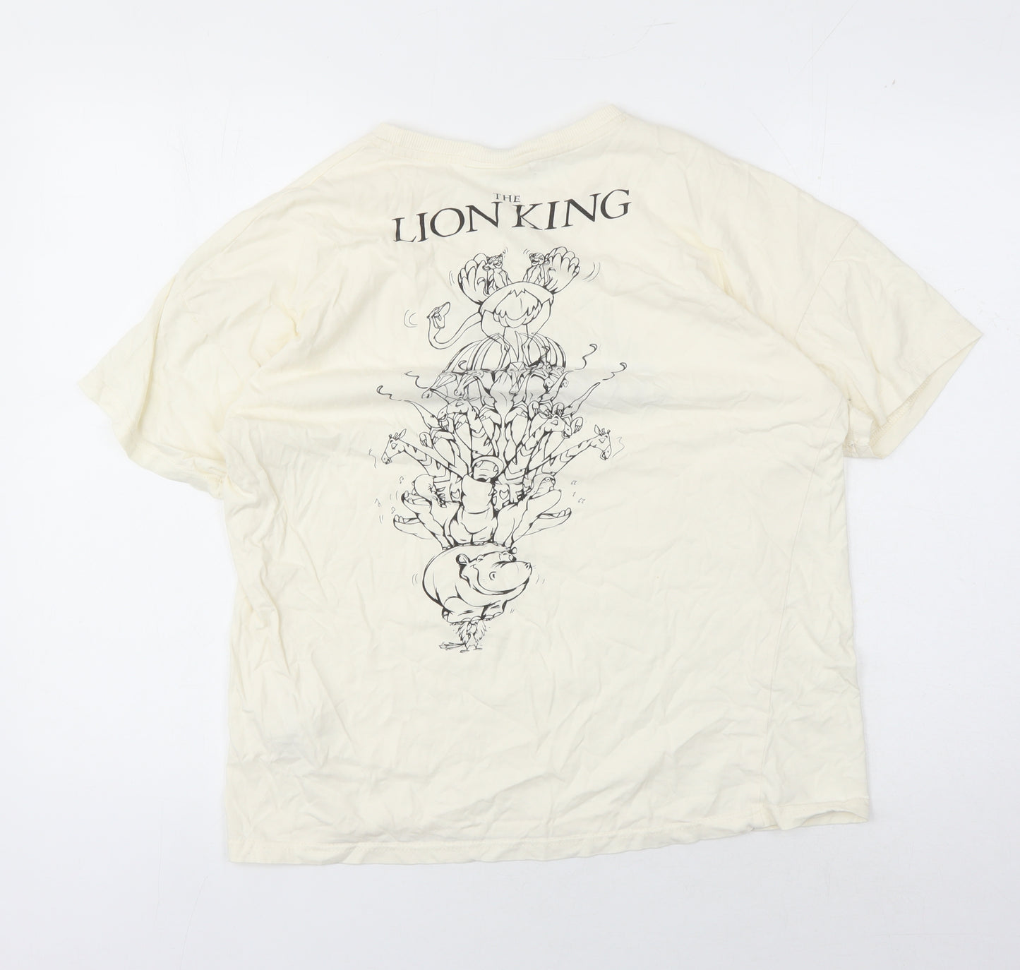 Disney Beige Simba T-Shirt XS Unisex Adults Casual