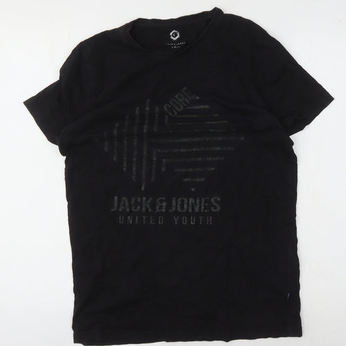 Jack & Jones Men's Black M Logo T-Shirt