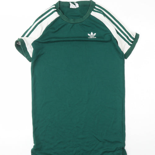 Adidas Men's Green Crew Neck Logo T-Shirt Size 4