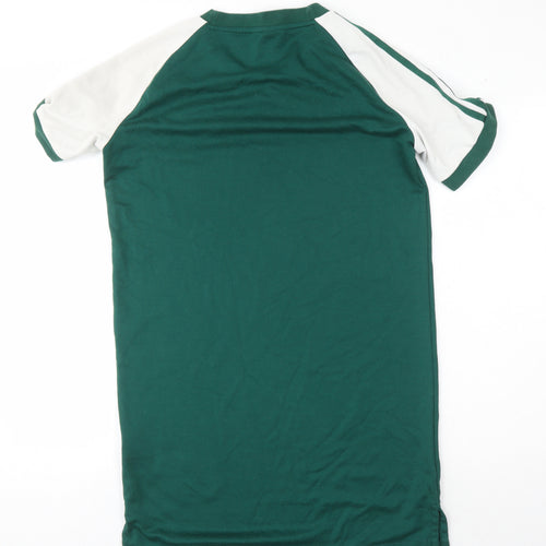 Adidas Men's Green Crew Neck Logo T-Shirt Size 4