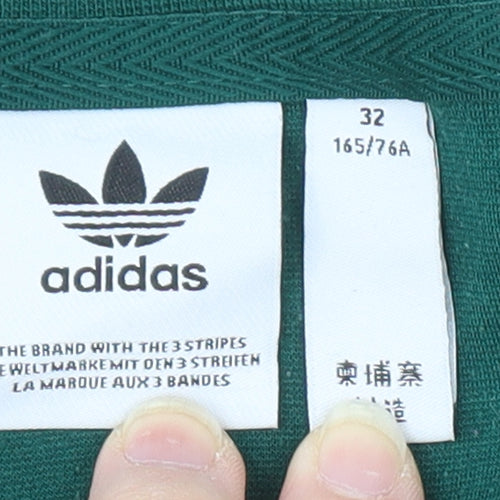 Adidas Men's Green Crew Neck Logo T-Shirt Size 4