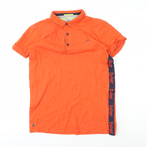 Ted Baker Boys Orange Polo Shirt Size 11-12 Years