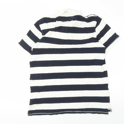 Lyle & Scott Men's Black Striped Polo Shirt XL