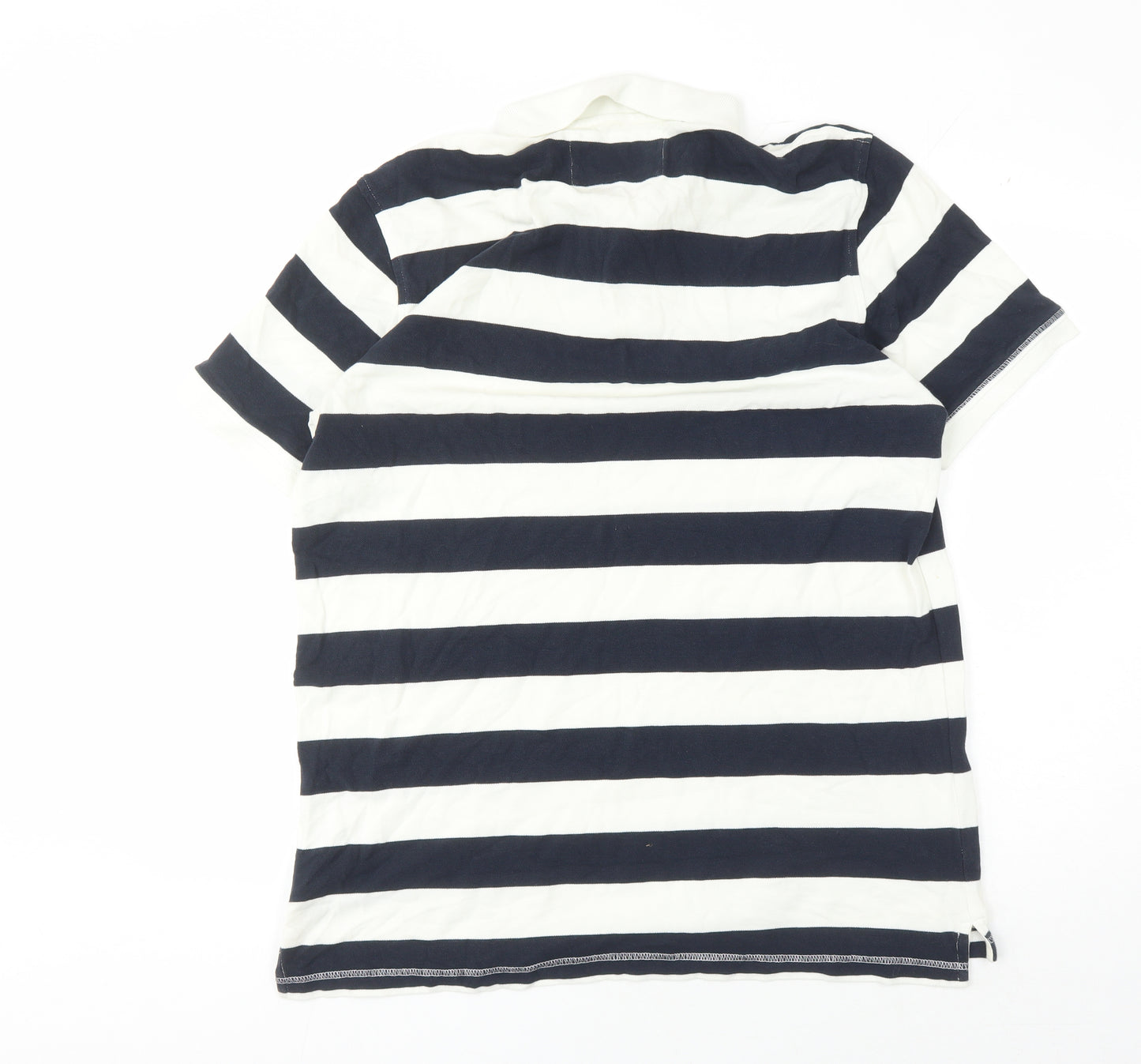 Lyle & Scott Men's Black Striped Polo Shirt XL