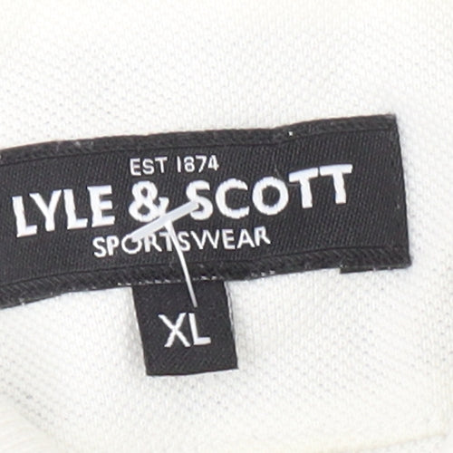 Lyle & Scott Men's Black Striped Polo Shirt XL