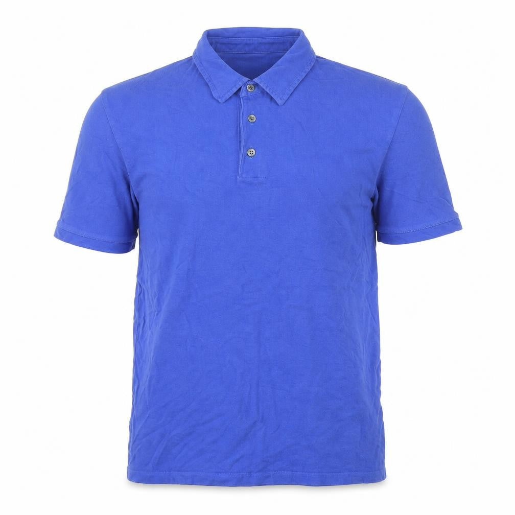 Reiss Men's Blue Cotton Polo Shirt S Short Sleeve
