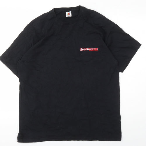 Fruit of the Loom XL Black Motorsport T-Shirt