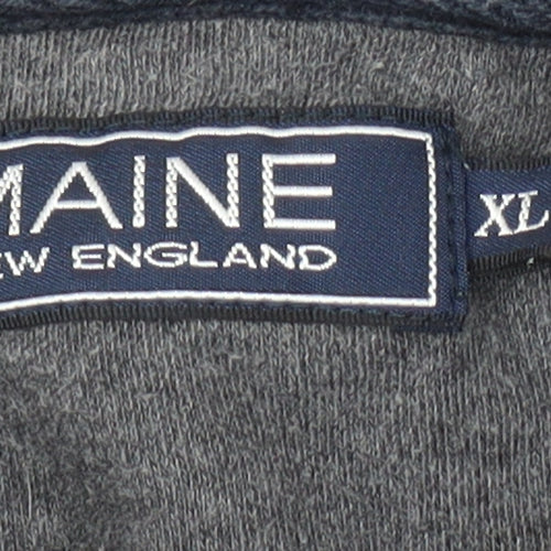 Maine New England Men's Grey Cotton Polo Shirt XL