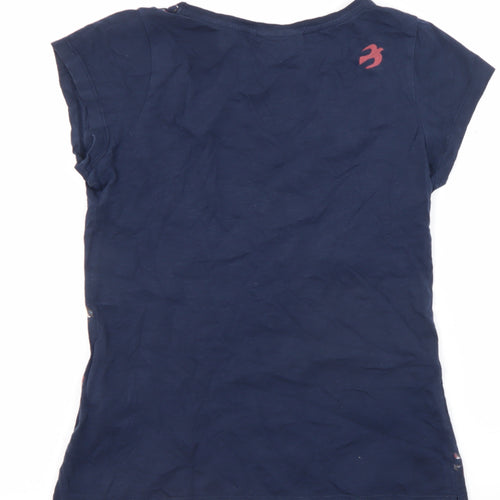 Brakeburn Women's Blue Bird Print Jersey T-Shirt