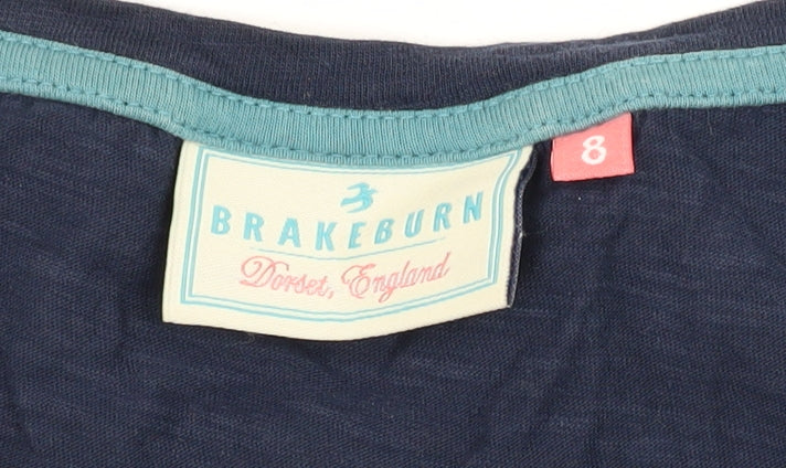 Brakeburn Women's Blue Bird Print Jersey T-Shirt