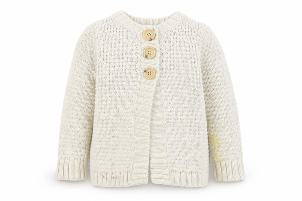 Old Navy Ivory Knit Cardigan Unisex Baby 24 Months