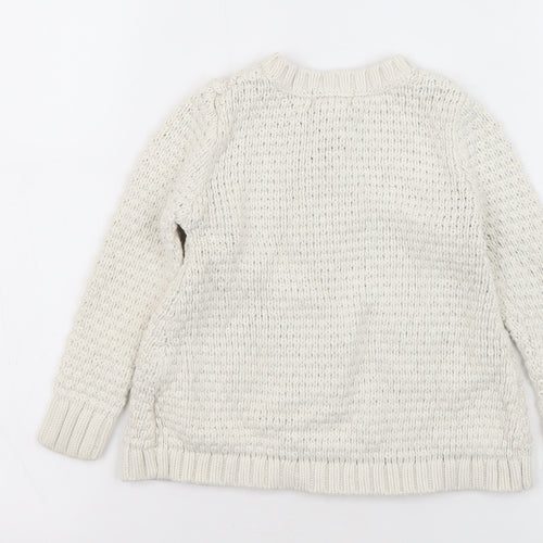 Old Navy Ivory Knit Cardigan Unisex Baby 24 Months