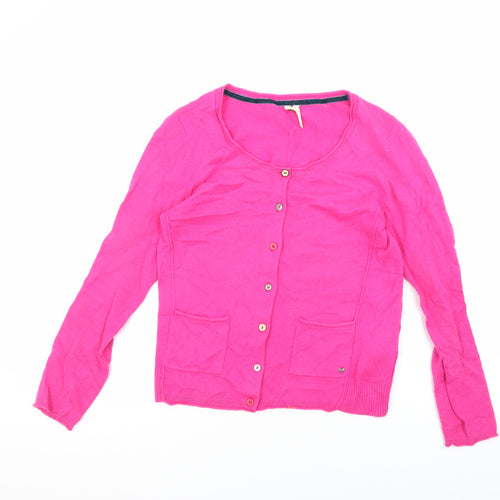 White Stuff Women's Pink Cardigan, Size 10, Long Sleeve