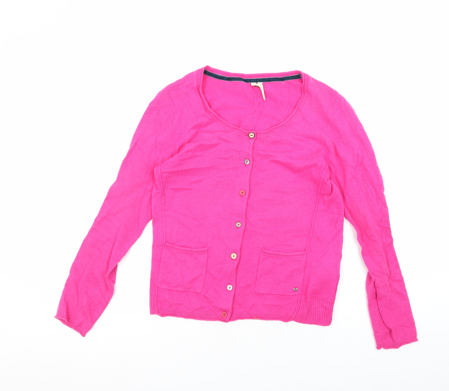 White Stuff Women's Pink Cardigan, Size 10, Long Sleeve