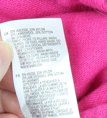 White Stuff Women's Pink Cardigan, Size 10, Long Sleeve