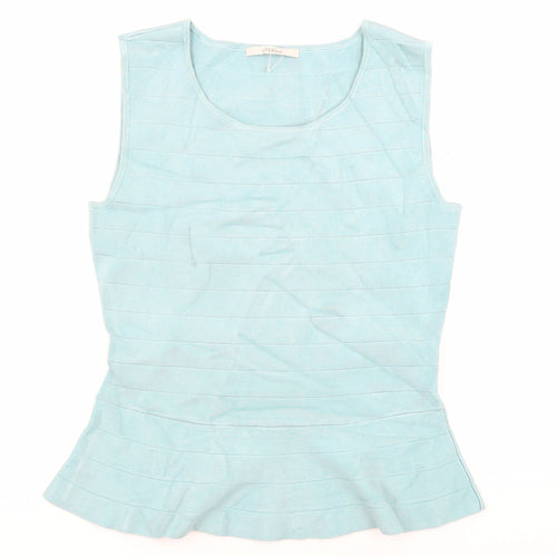 Uterque Women's Blue Cotton Tank Top Size L
