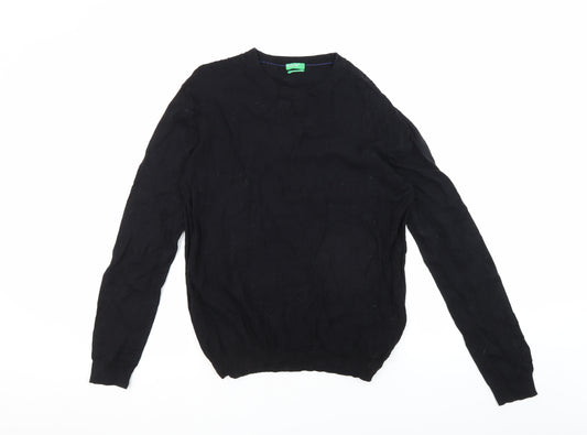 United Colors of Benetton Black Cashmere Blend Pullover S