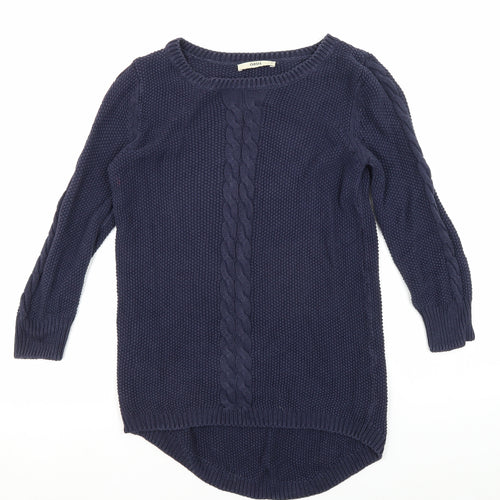 Oasis Women's Blue Pullover Jumper Size S