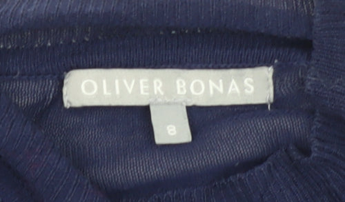 Oliver Bonas Women's Blue Long Sleeve Basic Blouse