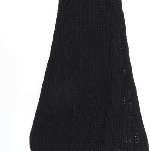 Zara Women Black Crochet Sleeveless Dress XS