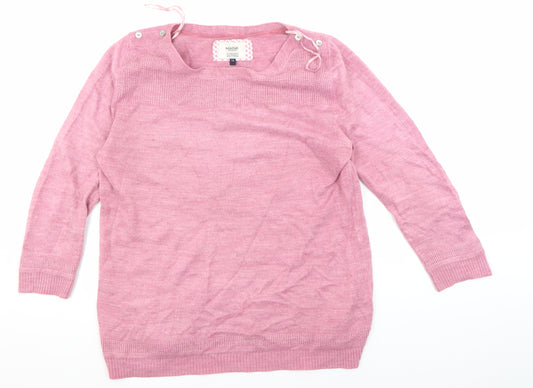 Maine New England Women's Pink Pullover Jumper Size 14