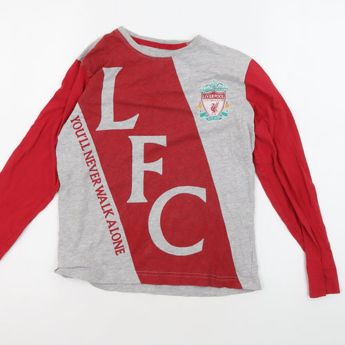 Liverpool FC Boys Red Graphic Long Sleeve T-Shirt Age 10
