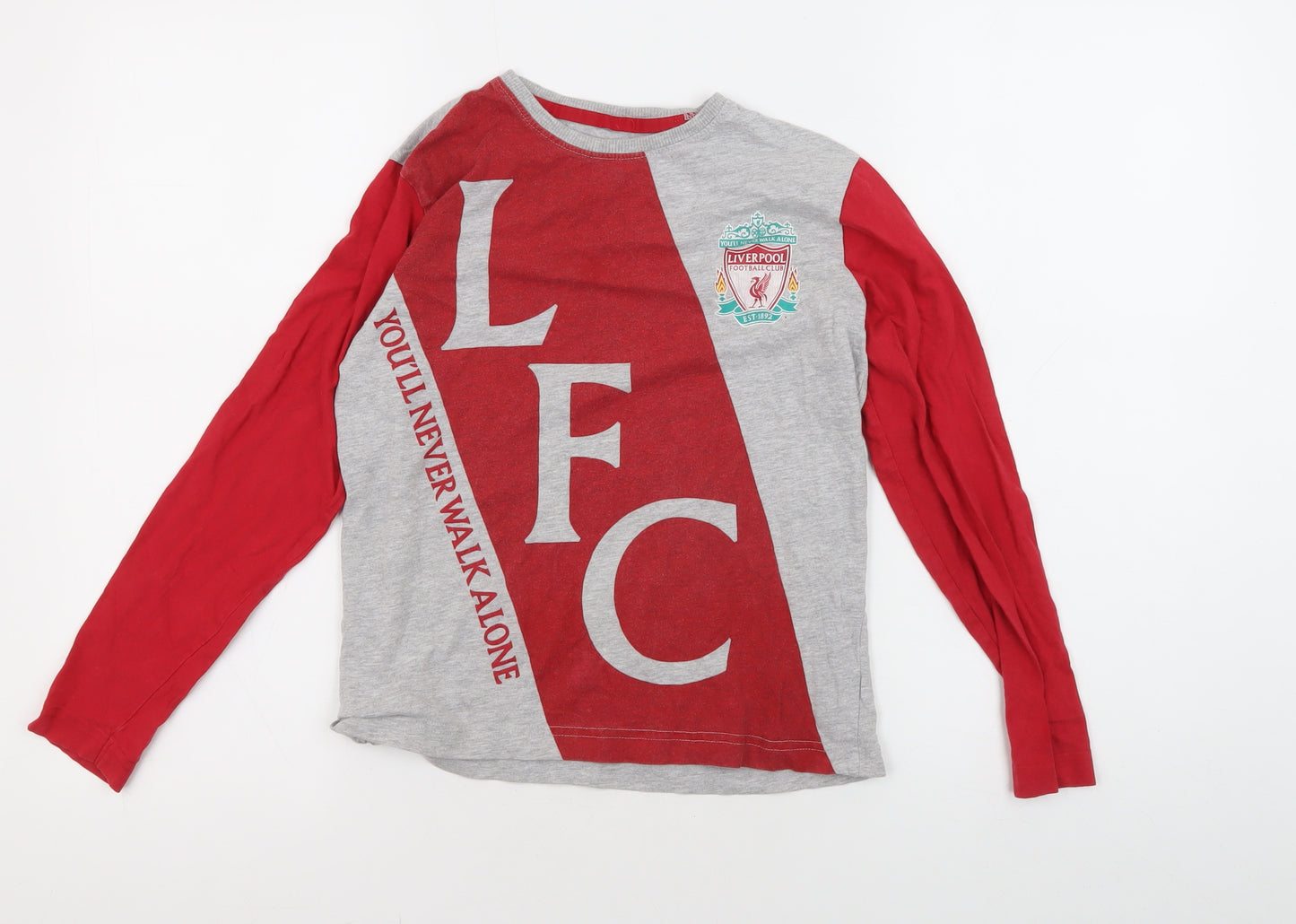 Liverpool FC Boys Red Graphic Long Sleeve T-Shirt Age 10