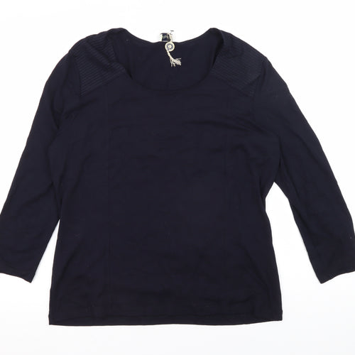 Viyella Women's Black L Basic 3/4 Sleeve T-Shirt, Casual