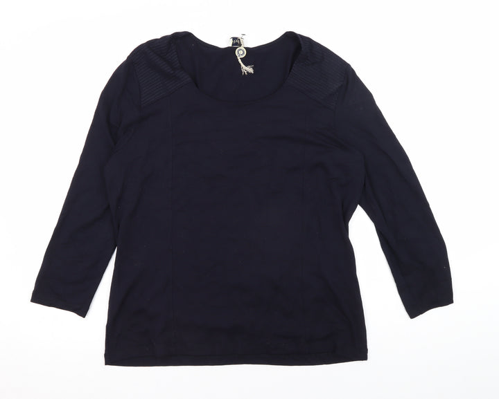 Viyella Women's Black L Basic 3/4 Sleeve T-Shirt, Casual