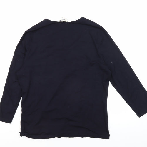 Viyella Women's Black L Basic 3/4 Sleeve T-Shirt, Casual