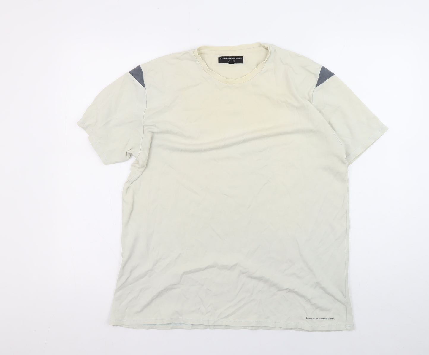 French Connection Men's Beige Medium Crew Neck T-Shirt