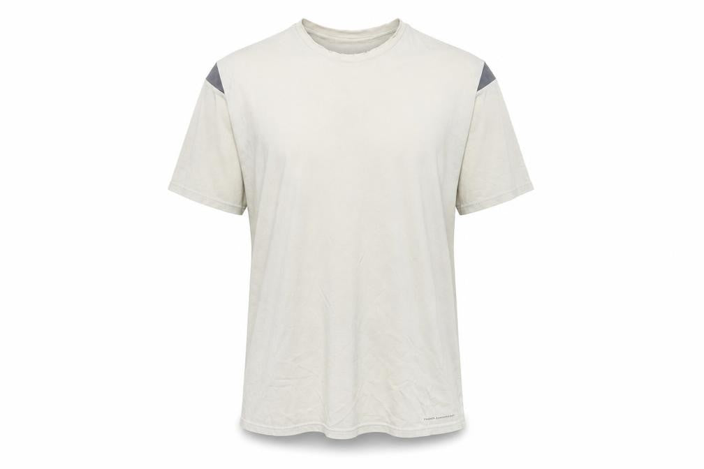 Front view of French Connection Men's Beige Medium Crew Neck T-Shirt