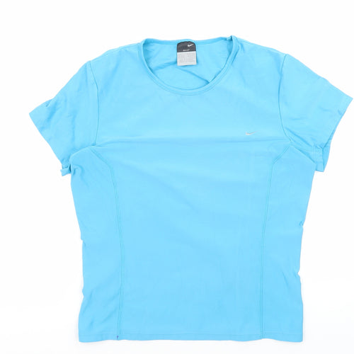 Nike Women's Blue Athletic T-Shirt L Short Sleeve