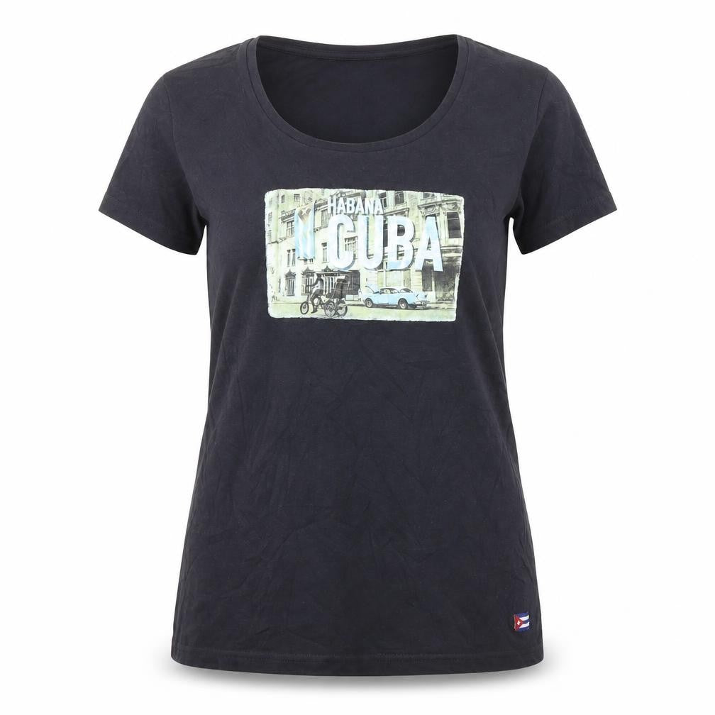 Isleno Unisex Black Cuba Graphic T-Shirt 2XL