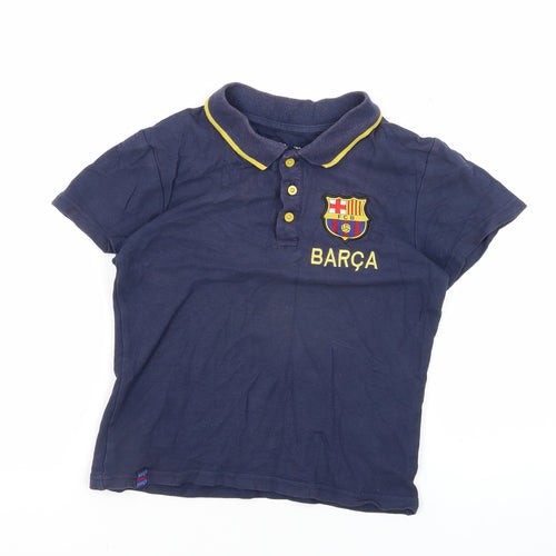 FC Barcelona Boys Blue Polo Shirt, Size 6 Years, Football Style