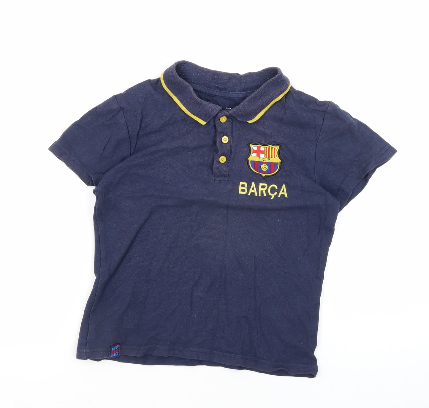 FC Barcelona Boys Blue Polo Shirt, Size 6 Years, Football Style